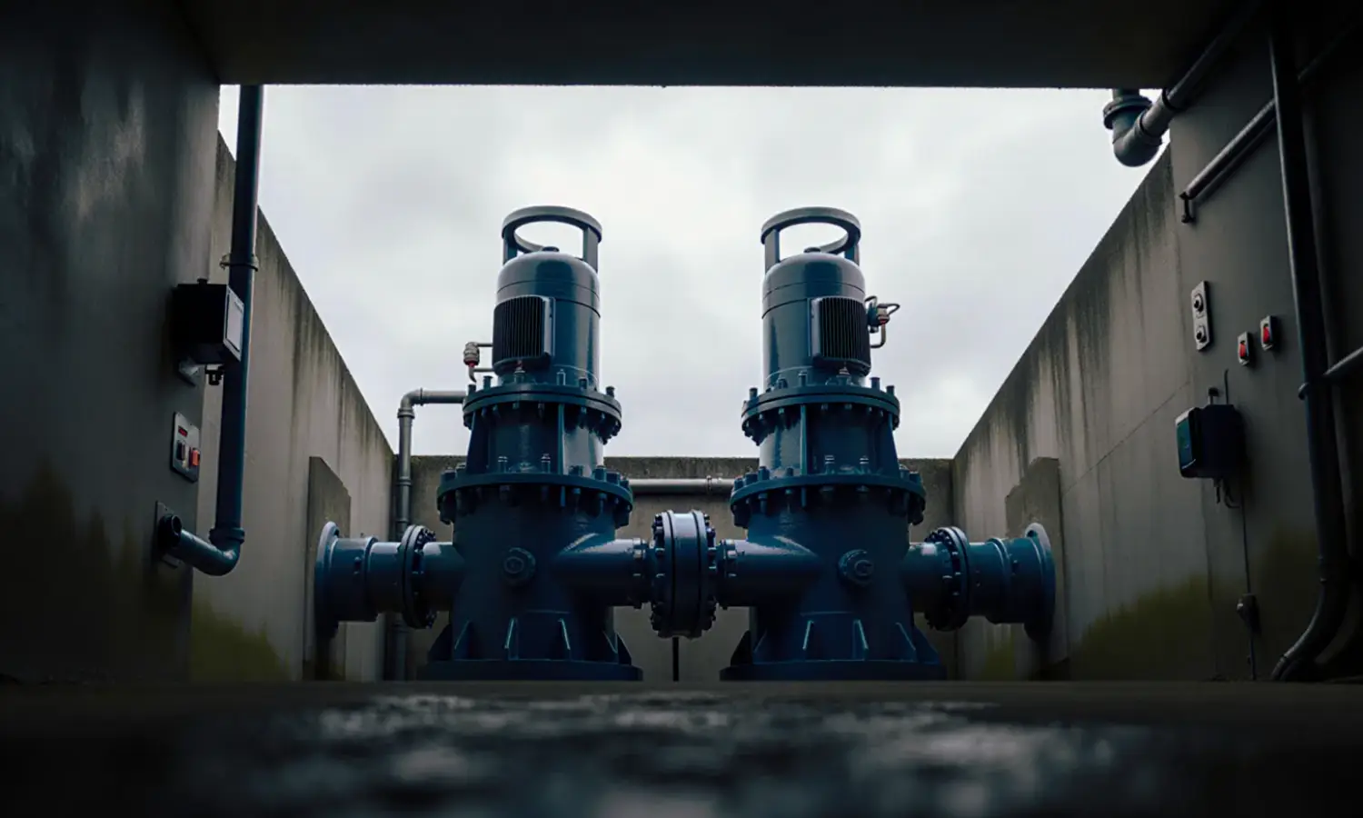 Failed pump station repair