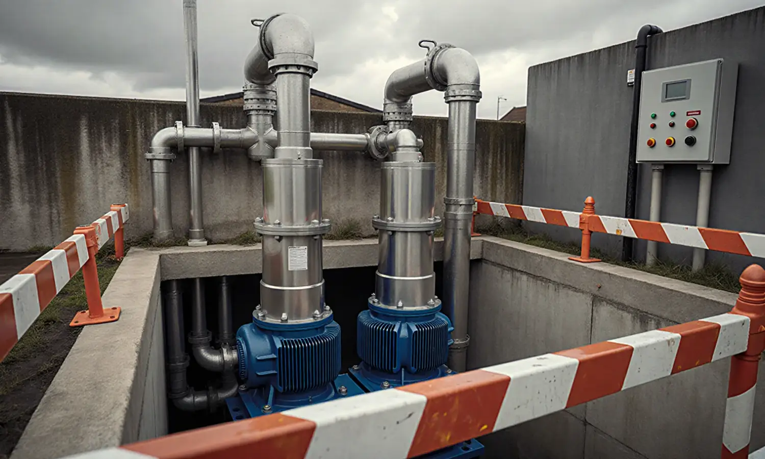 Emergency pump station repair works