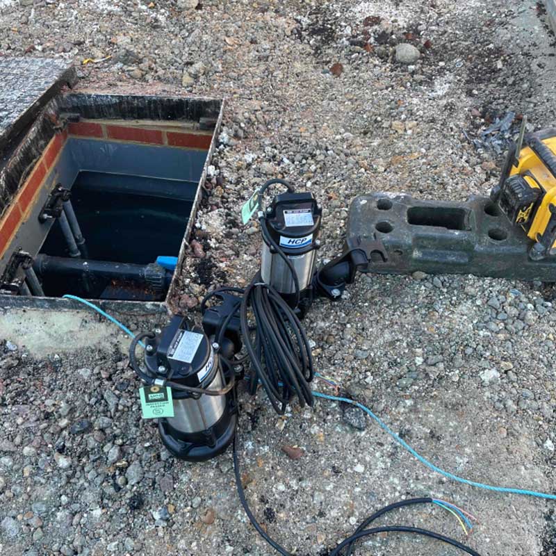 Connecting to main sewer Alton Pump And Drain Services Ltd